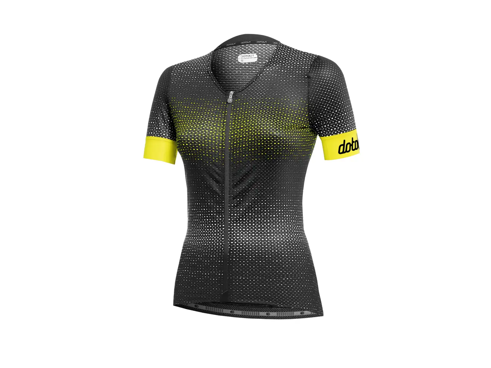 Dotout Rainbow Damen-Fahrradtrikot mit kurzen Ärmeln Schwarz