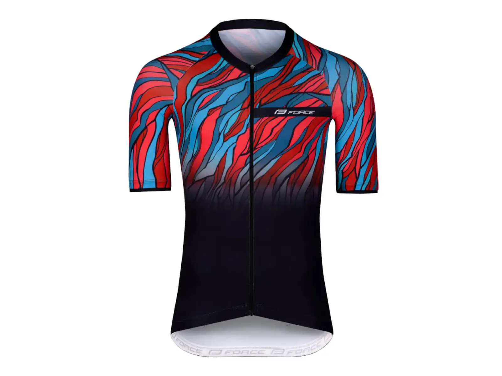 Force Life Herren Kurzarmtrikot schwarz/petrol/rot