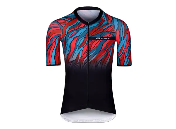 Force Life Herren Kurzarmtrikot schwarz/petrol/rot