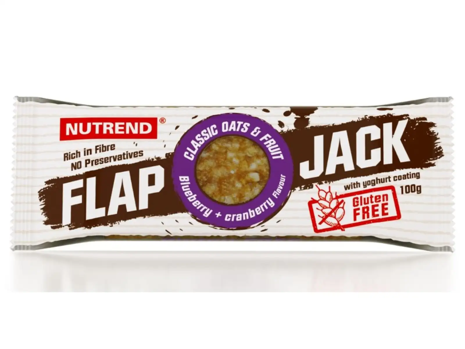 Nutrend Flapjack 100g Riegel Schokolade und Banane.