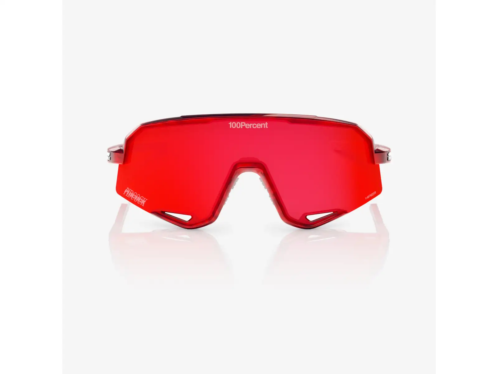 100% Slendale Pidcock Le Fahrradbrille Gloss Red Holographic HiPER Red Mirror Lens