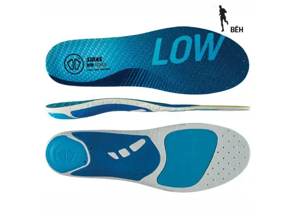 Sidas 3feet Run Sense Low Einlegesohlen für flacher Fußgewölbe 1 Paar