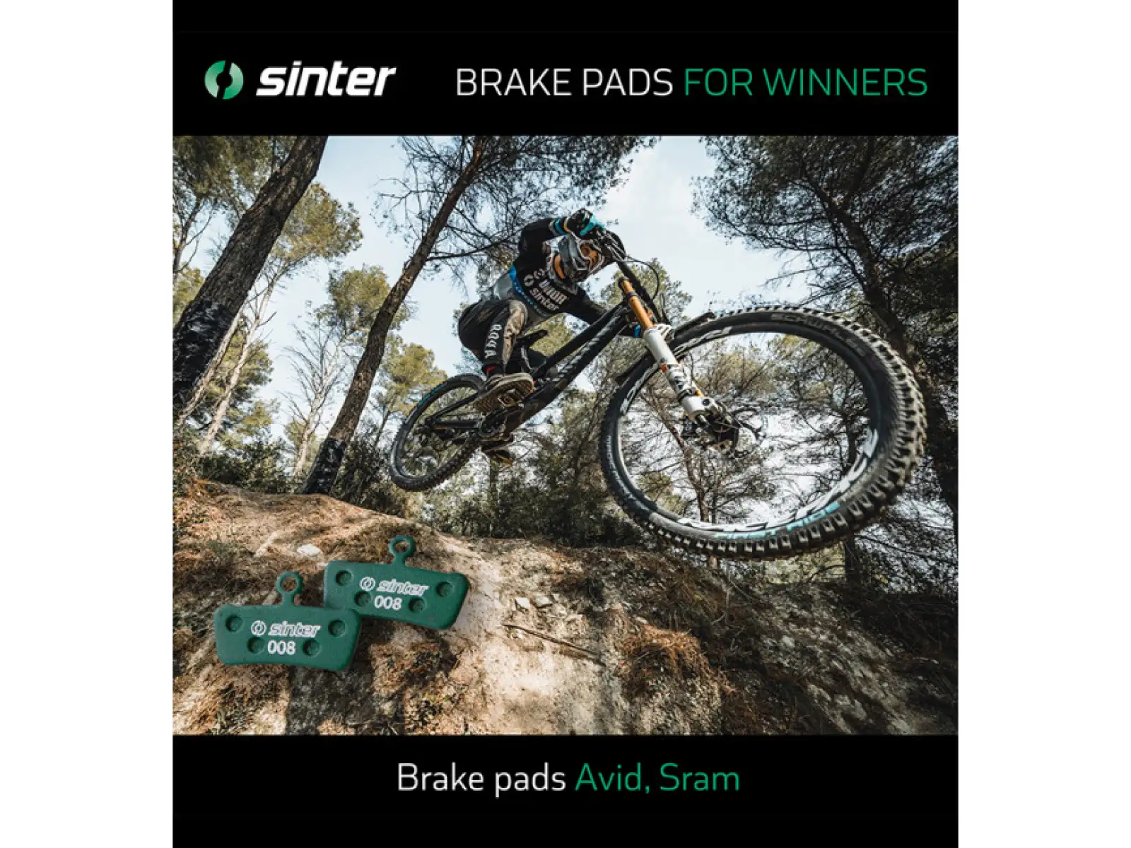 Sinter SRAM Elixir Trail, G2, Guide Bremsbeläge Polymer Grün