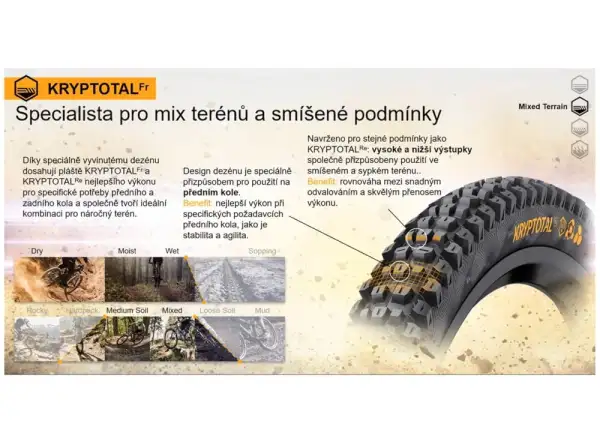 Continental Kryptotal Trail Endurance 29x2,40" TLR E-25 MTB Reifen mit Kevlar vorne Schwarz 2022