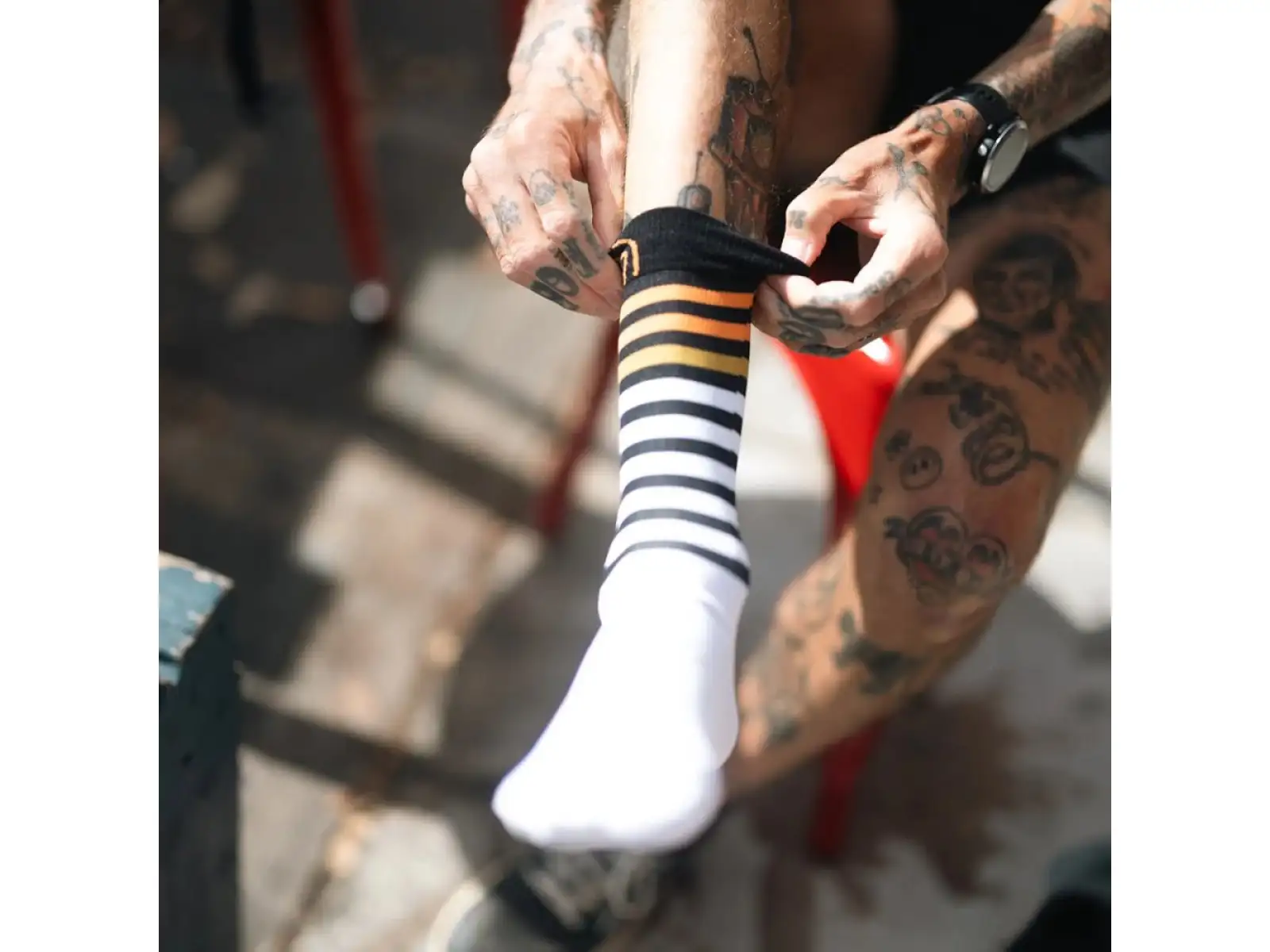 Sidas Run Anatomic Light Crew Laufsocken weiß-schwarz