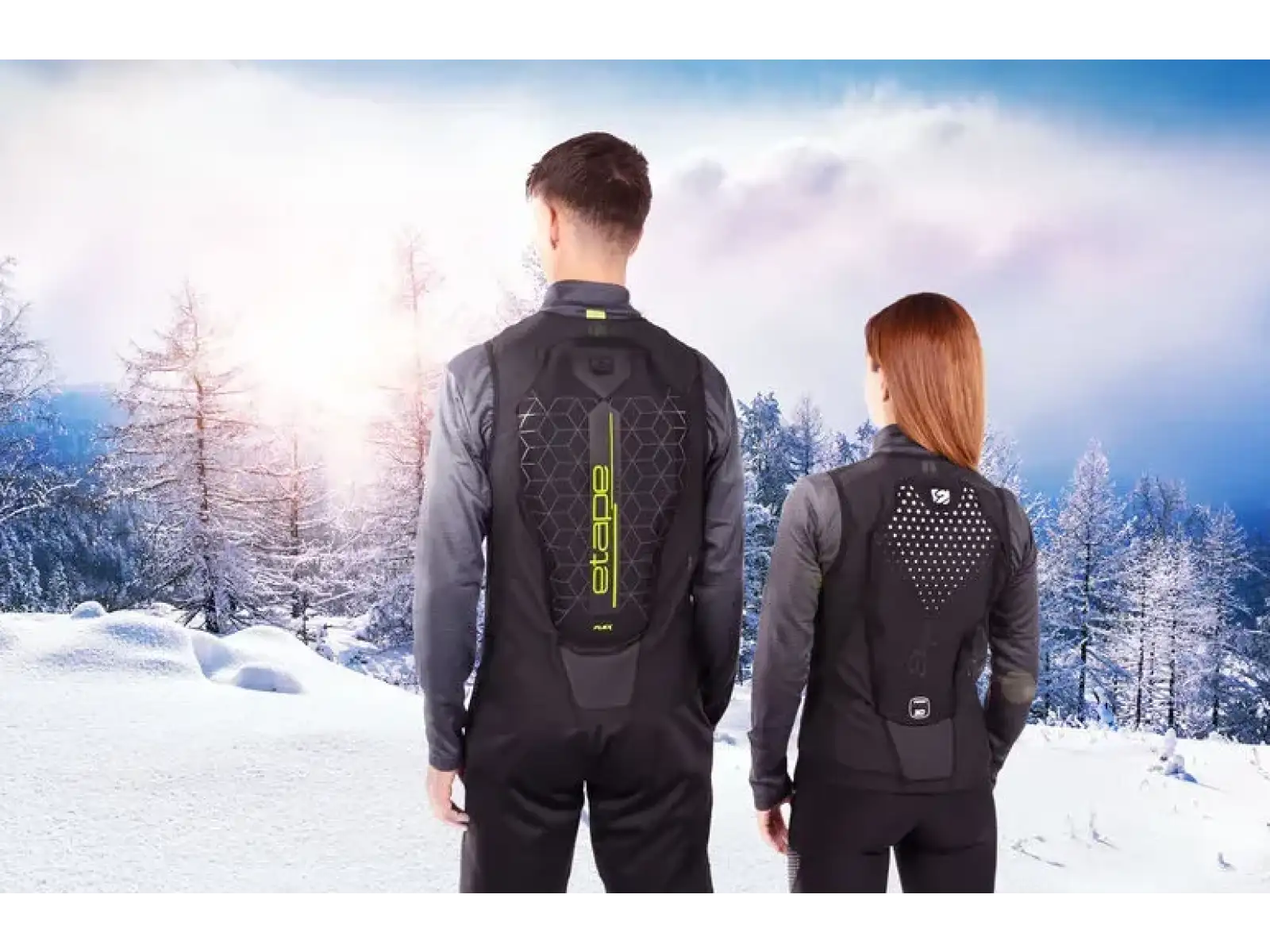 Etape Pure Pro 2.0 Damenweste mit Rückenprotektor schwarz/weiß