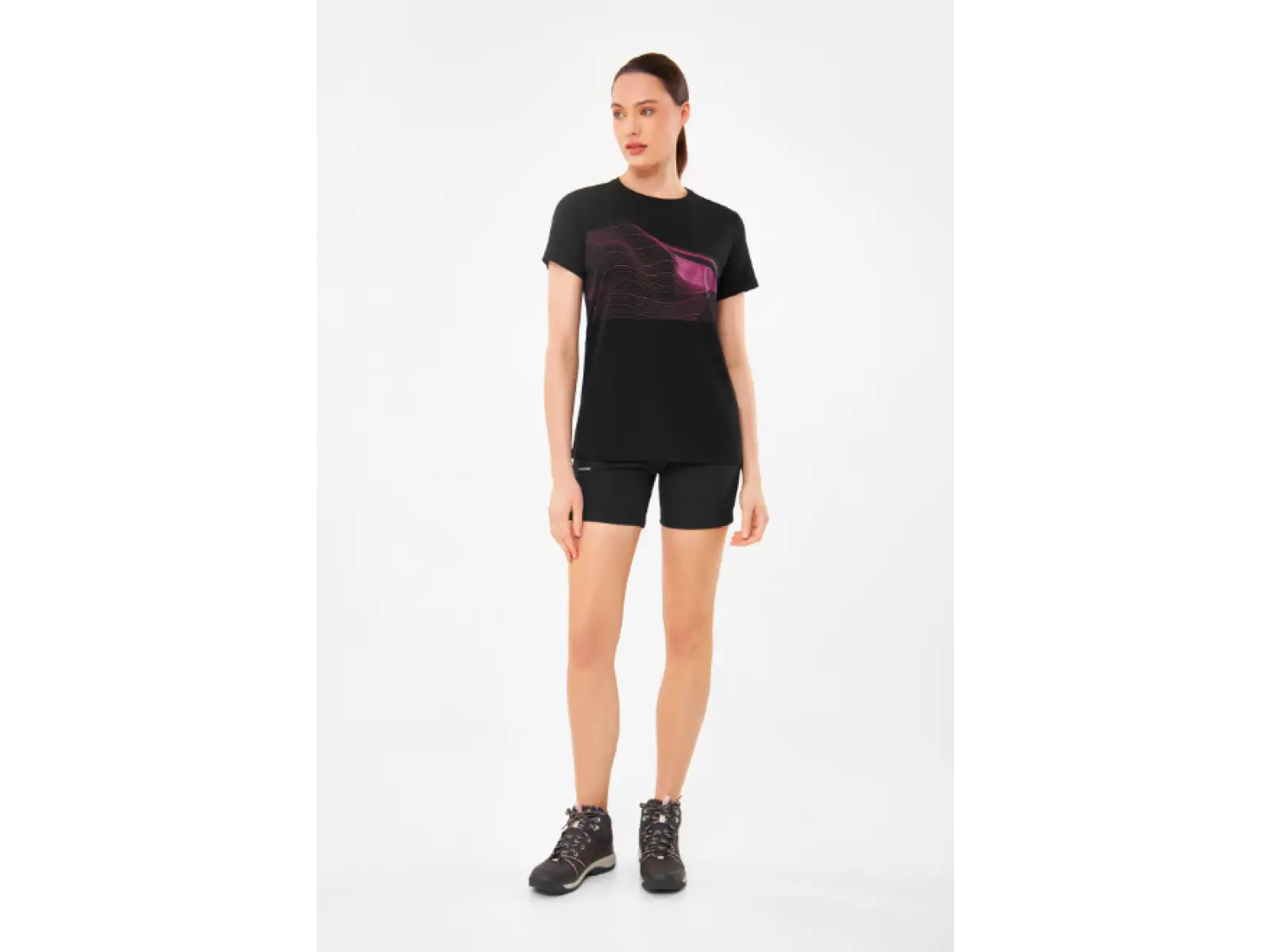 Viking Morain Damen T-Shirt Kurzarm Schwarz