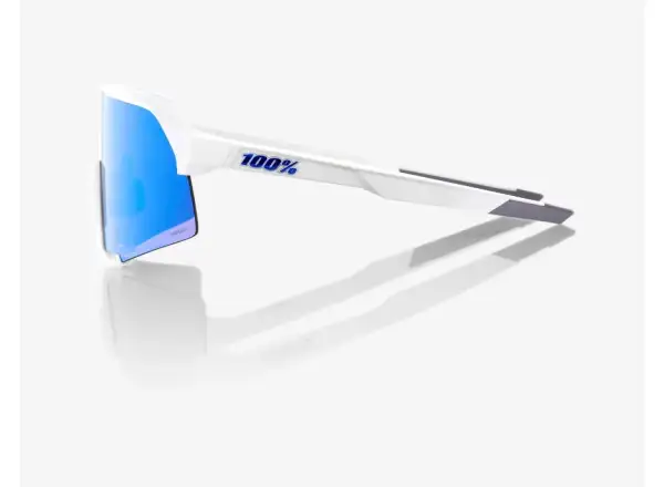 100% S3 Brille Matte White/HiPER Blue Multilayer Spiegel