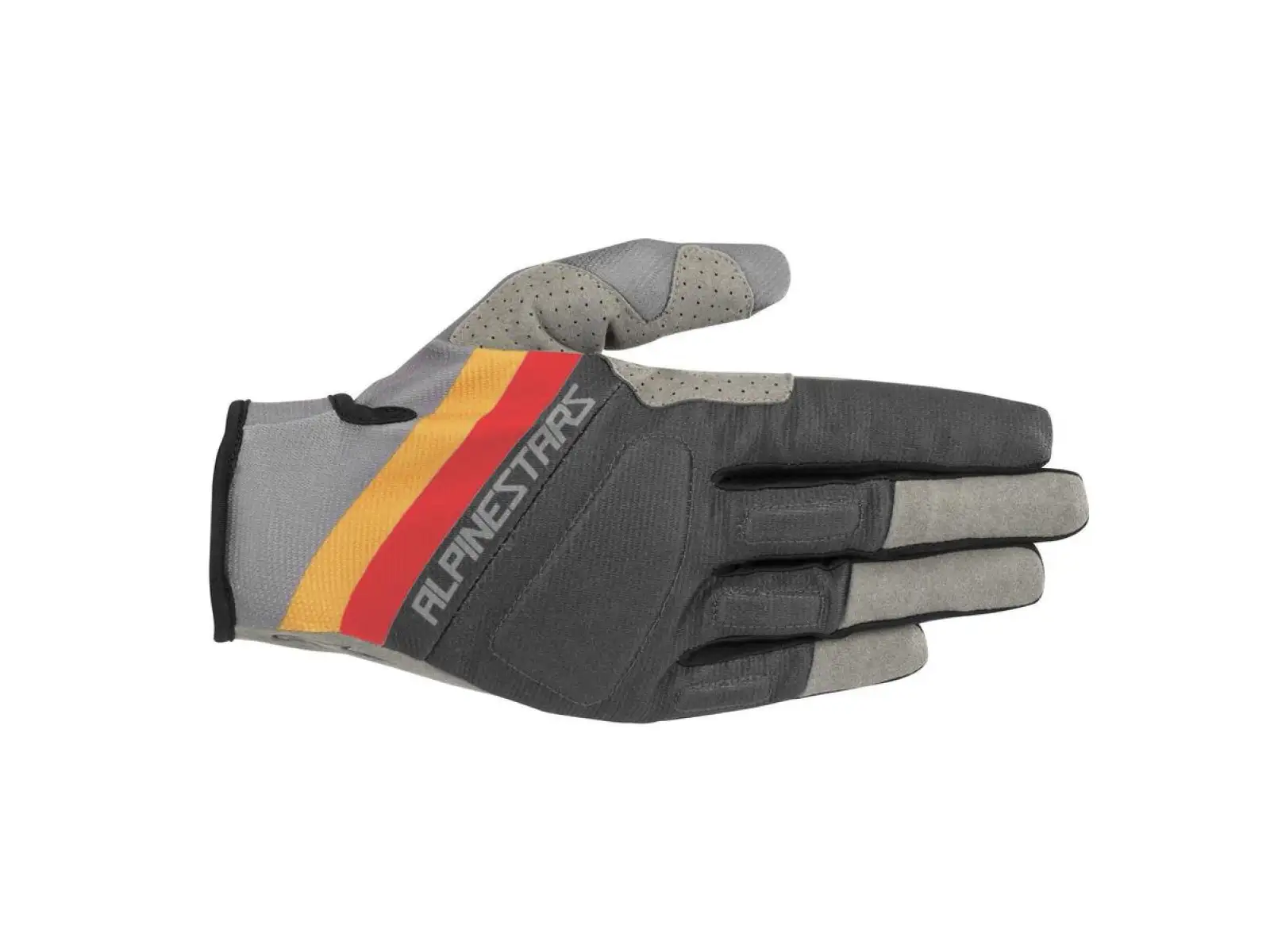 Alpinestars Aspen PRO Herrenhandschuhe mittelgrau/ocker/rot.