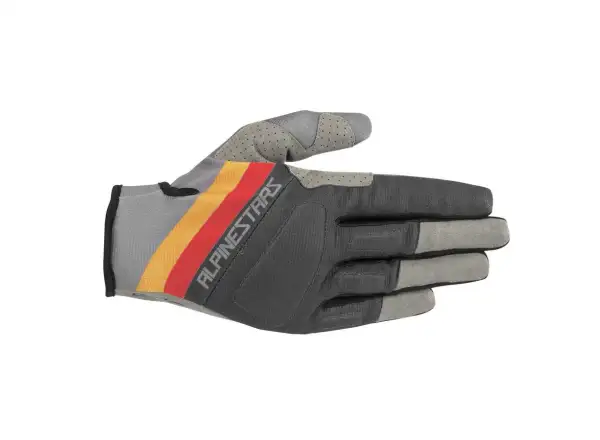 Alpinestars Aspen PRO Herrenhandschuhe mittelgrau/ocker/rot.