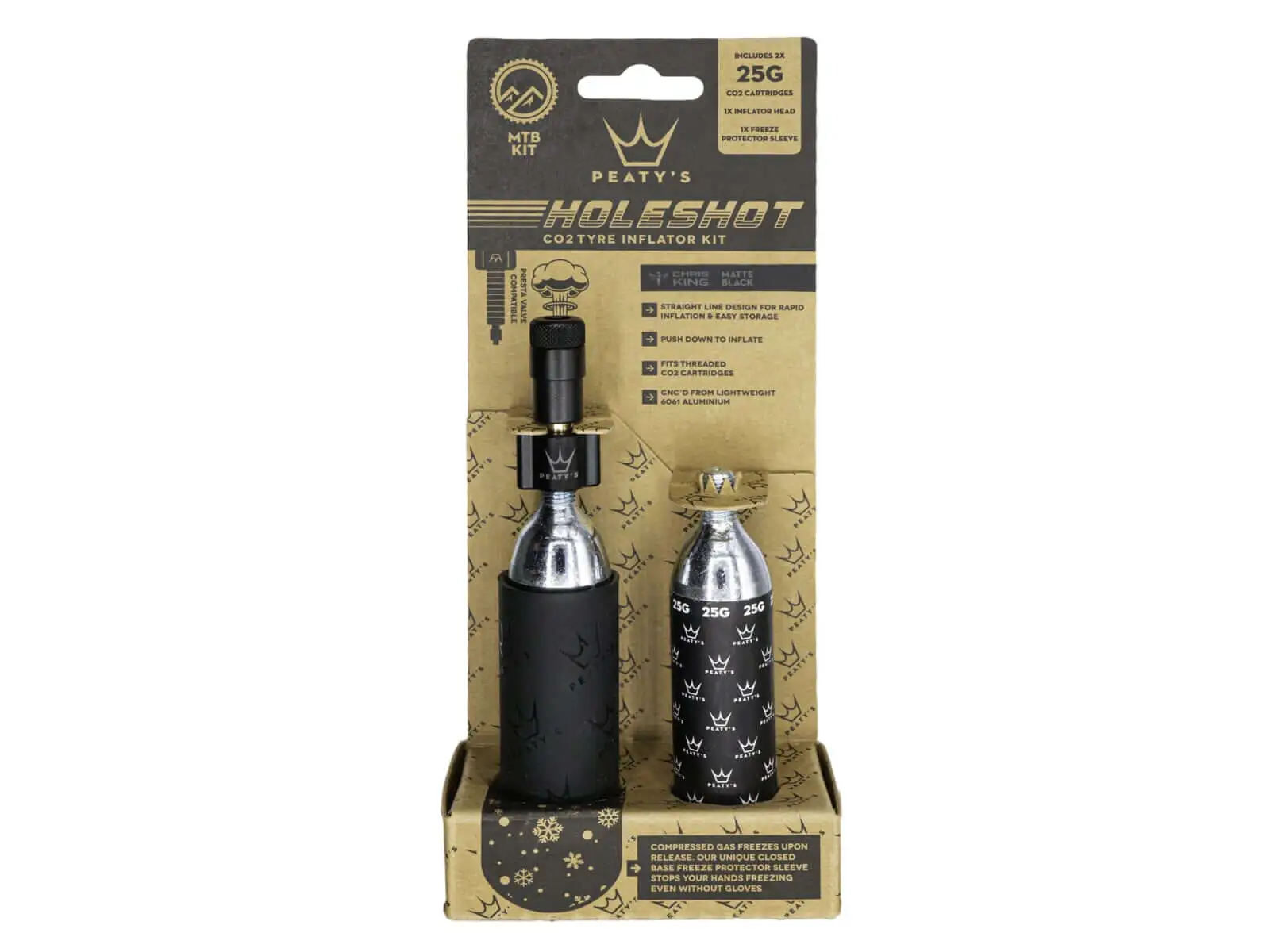 Peatys Holeshot CO2 Kit 25 g Schwarz
