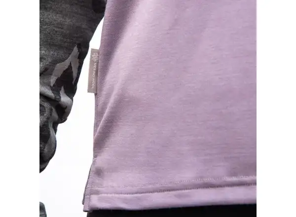 Sensor Merino Blend Impress Damen Langarmshirt Mystic Violet/Zebra