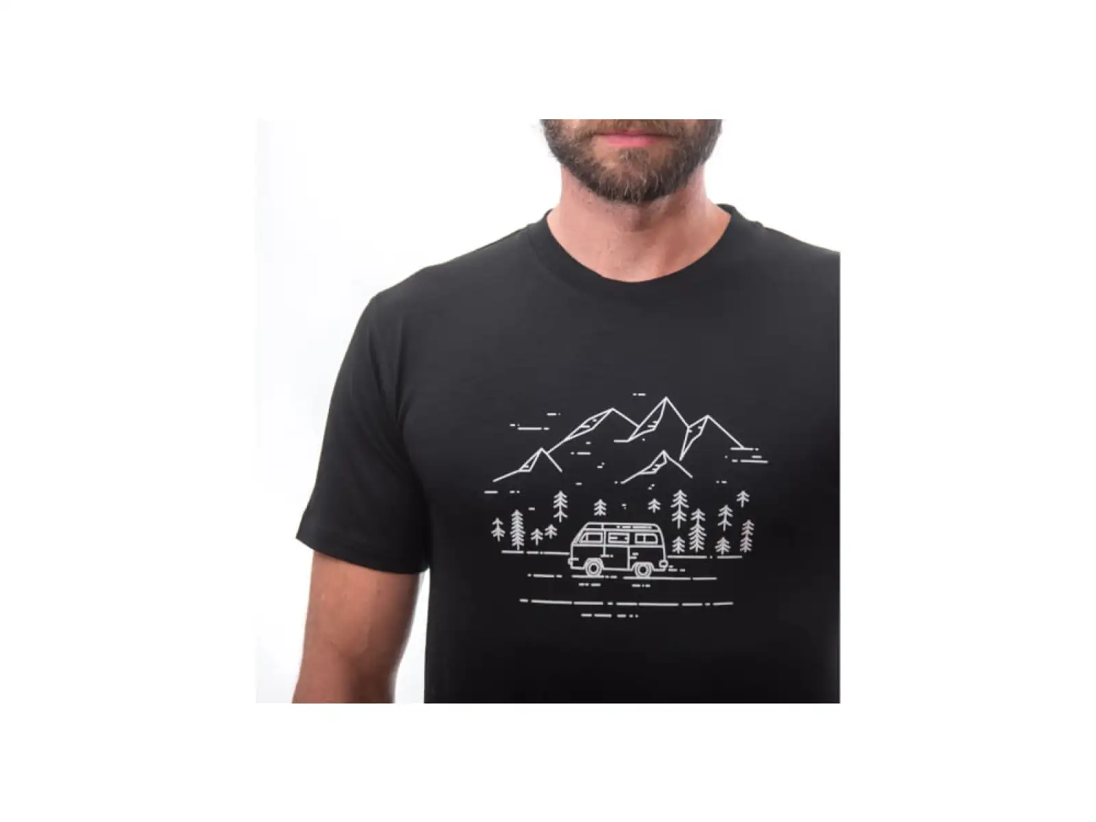 Sensor Merino Active PT Van Life Herren T-Shirt kurzarm schwarz