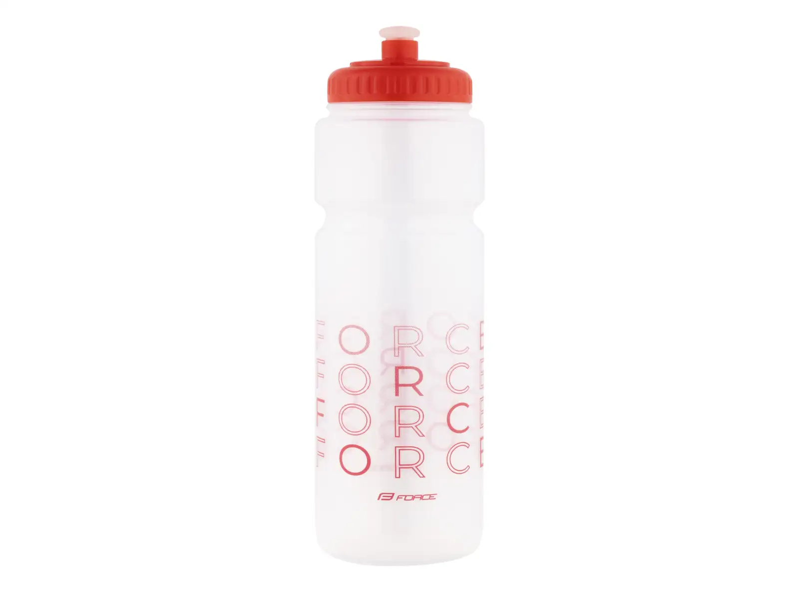 Force Enjoy Fahrradflasche 750 ml transparent/rot