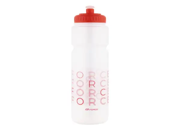 Force Enjoy Fahrradflasche 750 ml transparent/rot