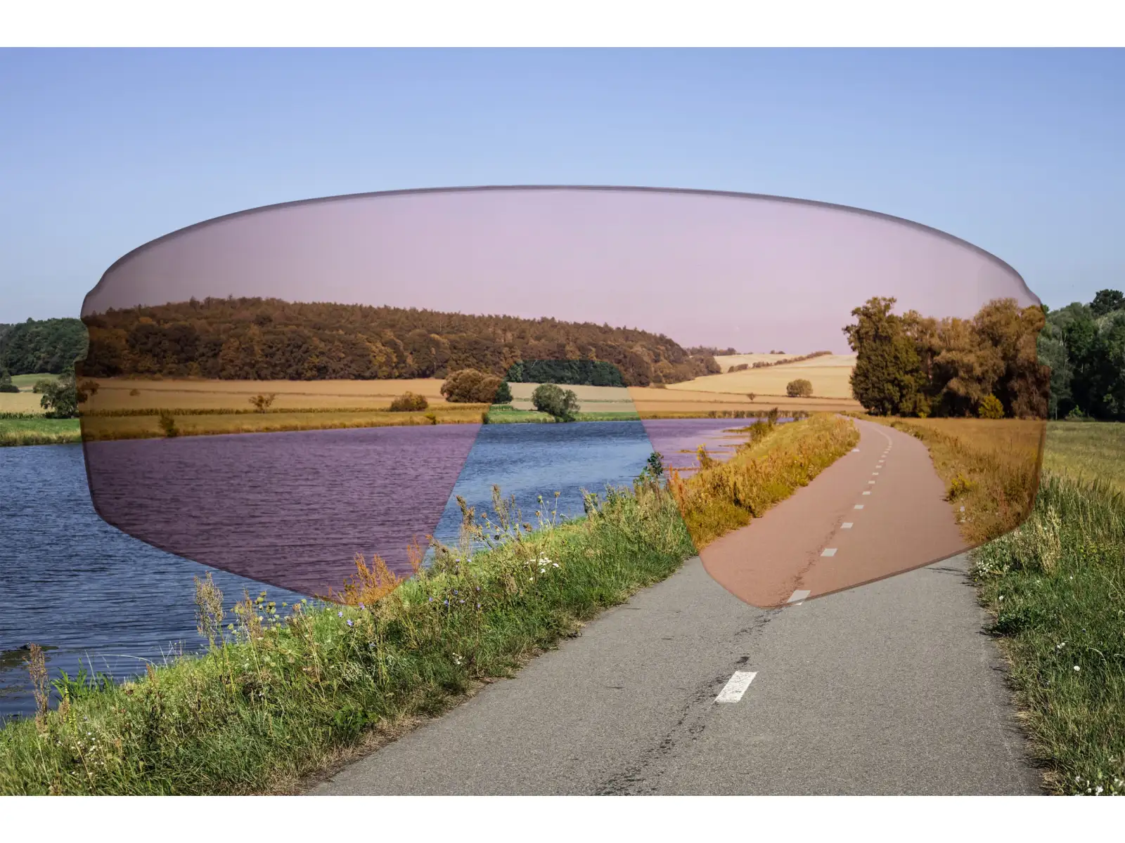 Force Electra Brille weiß/rot revo Glas