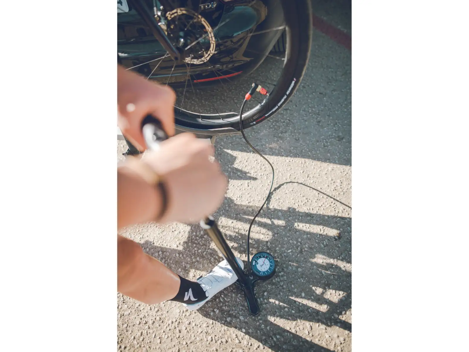Lezyne CNC Floor Drive 3.5 Pumpe Silver Gloss
