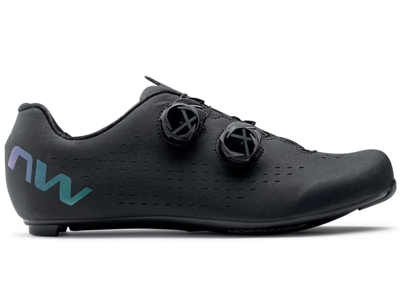 Northwave Revolution 3 Straßen Herren Fahrradschuhe Black/Iridescent
