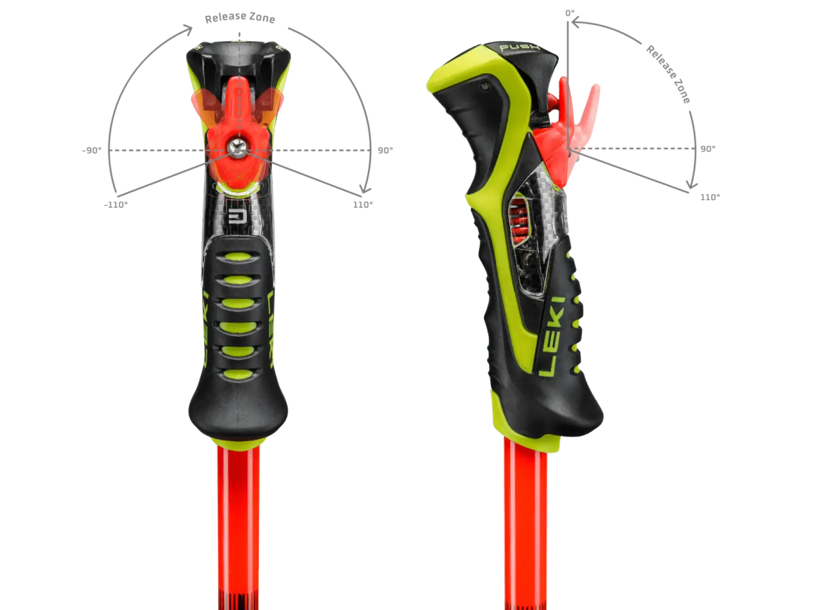 Leki WCR Pro Lite SL TR Abfahrtsstöcke Bright red-violet-neonyellow