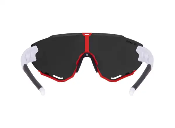 Force Creed Brille in weiß/rot/schwarz mit verspiegelten Gläsern.