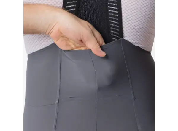Castelli Espresso 2 Herren Radhose mit Sitzpolster und Trägern Smoky Gray