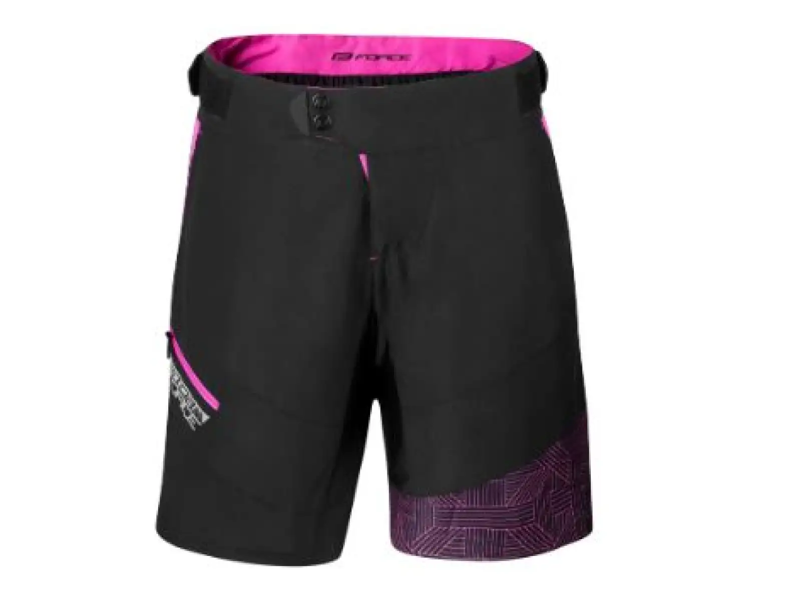 Force Storm Damen MTB Shorts mit Polsterung Schwarz/Rosa