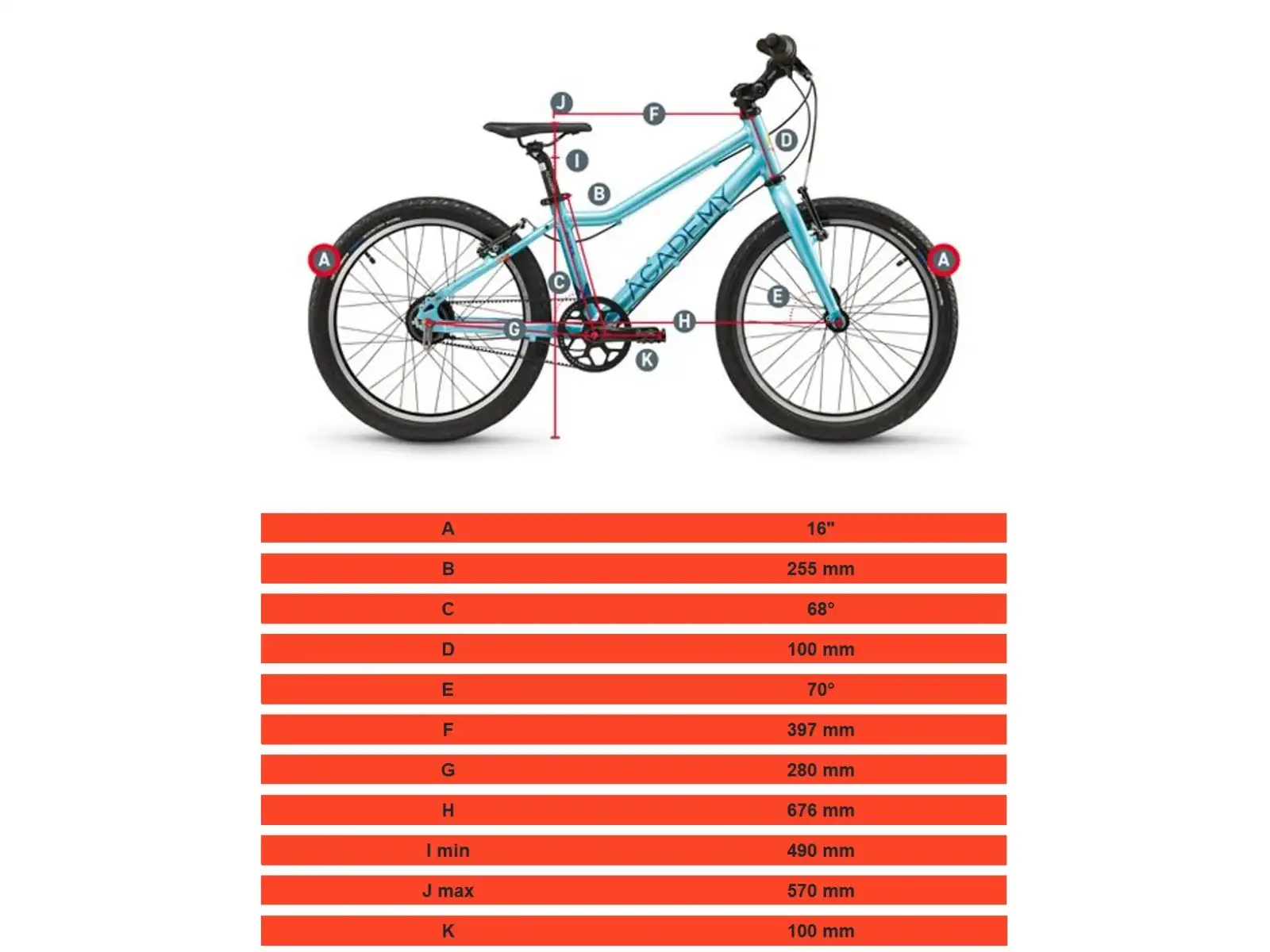 Academy Grade 3 Edition Funtasy Kinderfahrrad 16" blau