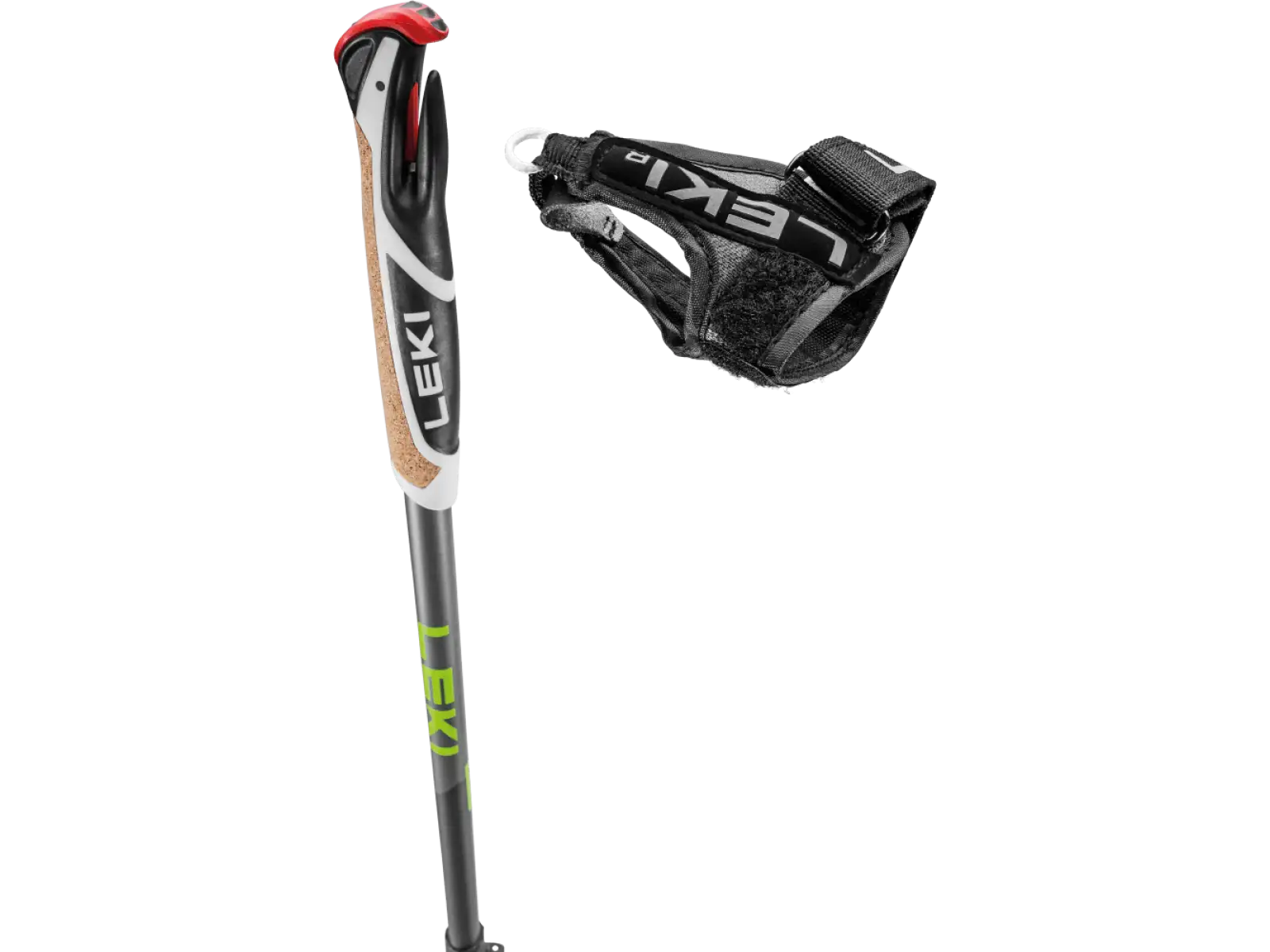 Leki Spin Shark Trekkingstöcke Grey/Dark Anthracite/Lime Gr. 100-130 cm