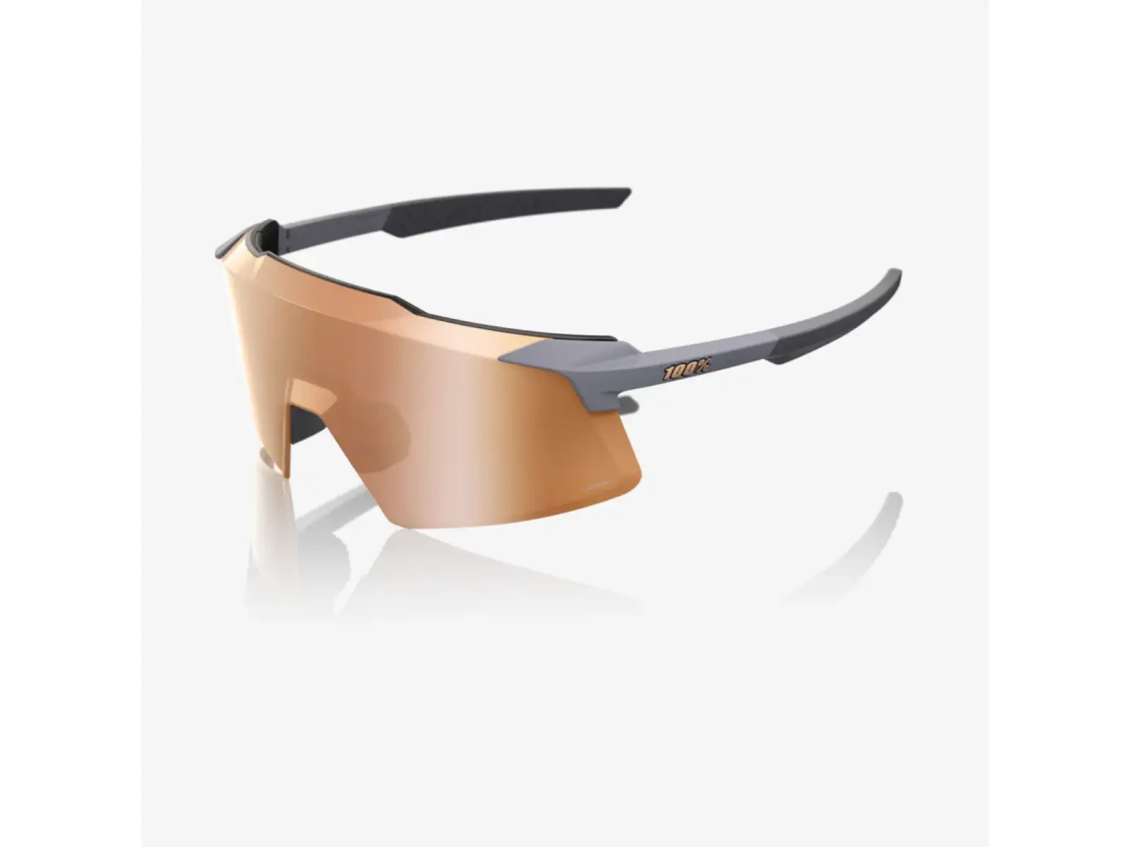 100% Aerocraft Sonnenbrille Soft Tact Grey/HiPER Copper Mirror