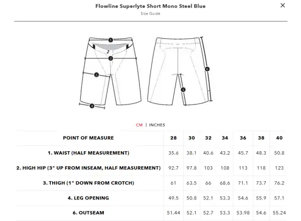 Troy Lee Designs Flowline Superlyte Mono Shorts Steel Blue