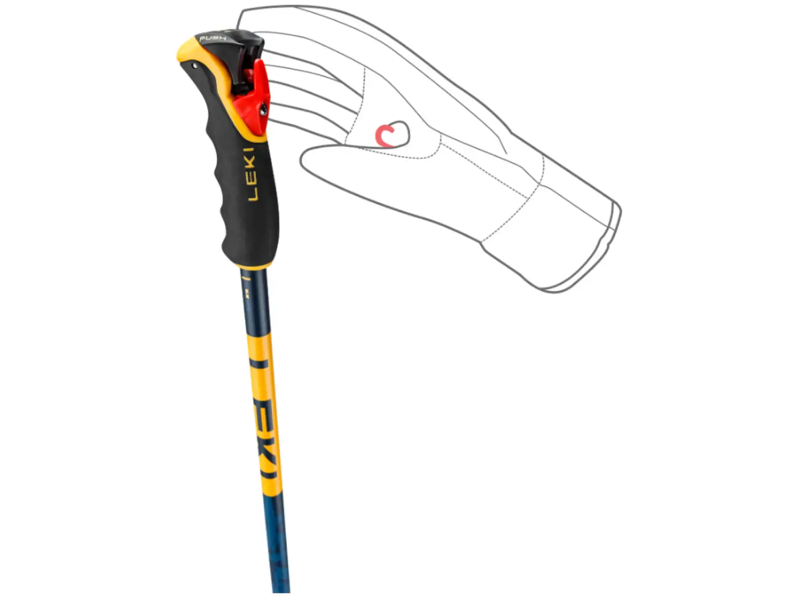 Leki Spitfire Vario 3D Skistöcke Denimblue/Aegeanblue/Mustardyellow