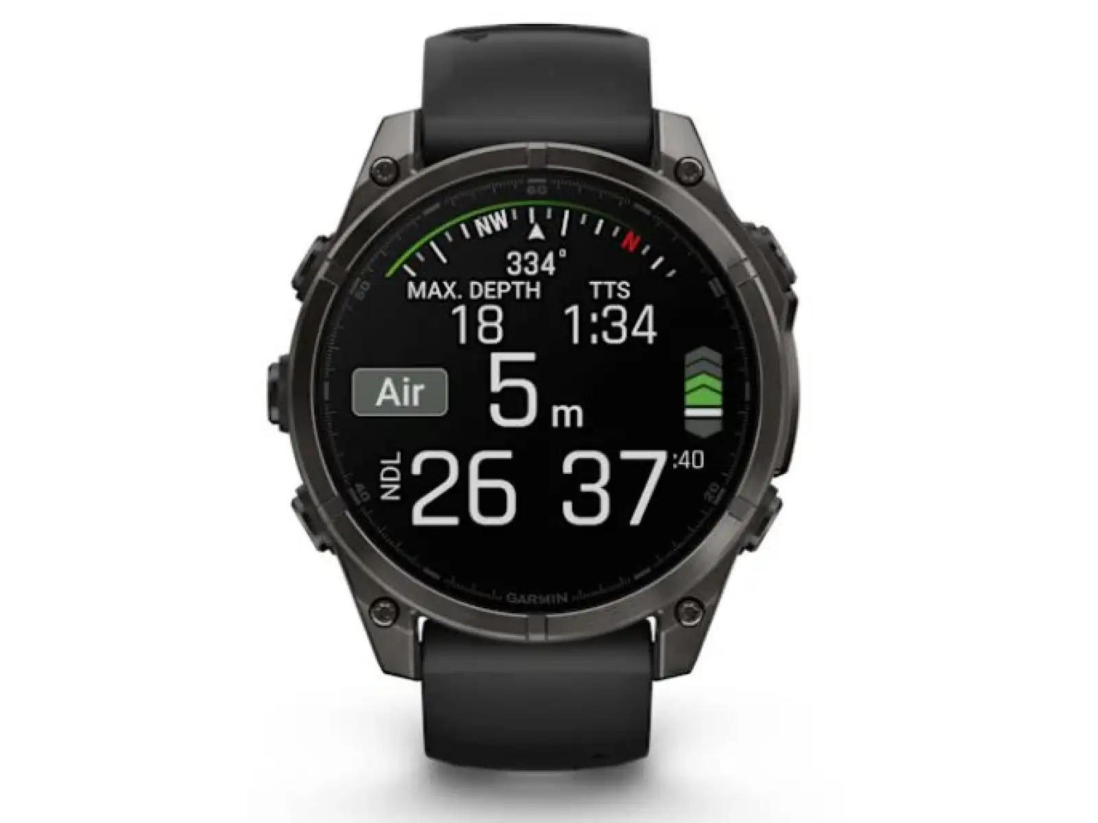 Garmin fenix 8 - 47 mm AMOLED Saphir Smartwatch Carbon Grey DLC Titan Schwarz/Grau