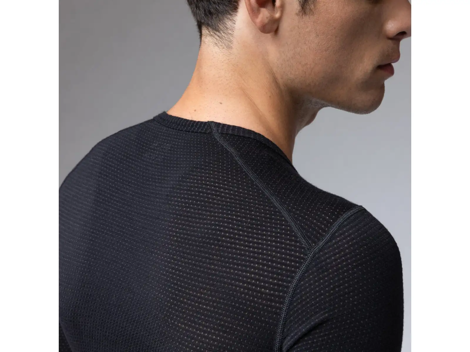Alé Intimo Merino Herren Unterhemd kurzer Ärmel Black