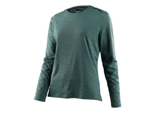 Troy Lee Designs Lilium Damen-Trikot mit kurzen Ärmeln Tiger Jacquard Steel Green