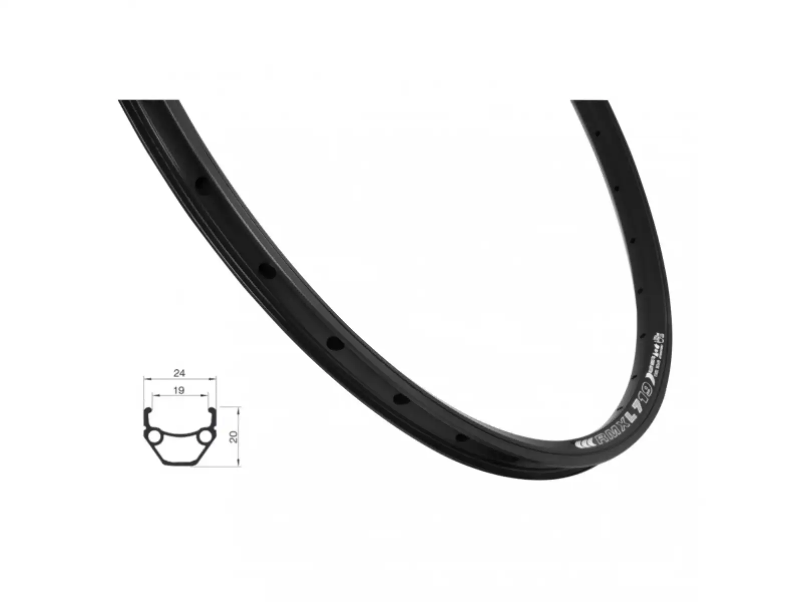 Remerx Dragon Line 719 Felge MTB 26" Disc, schwarz