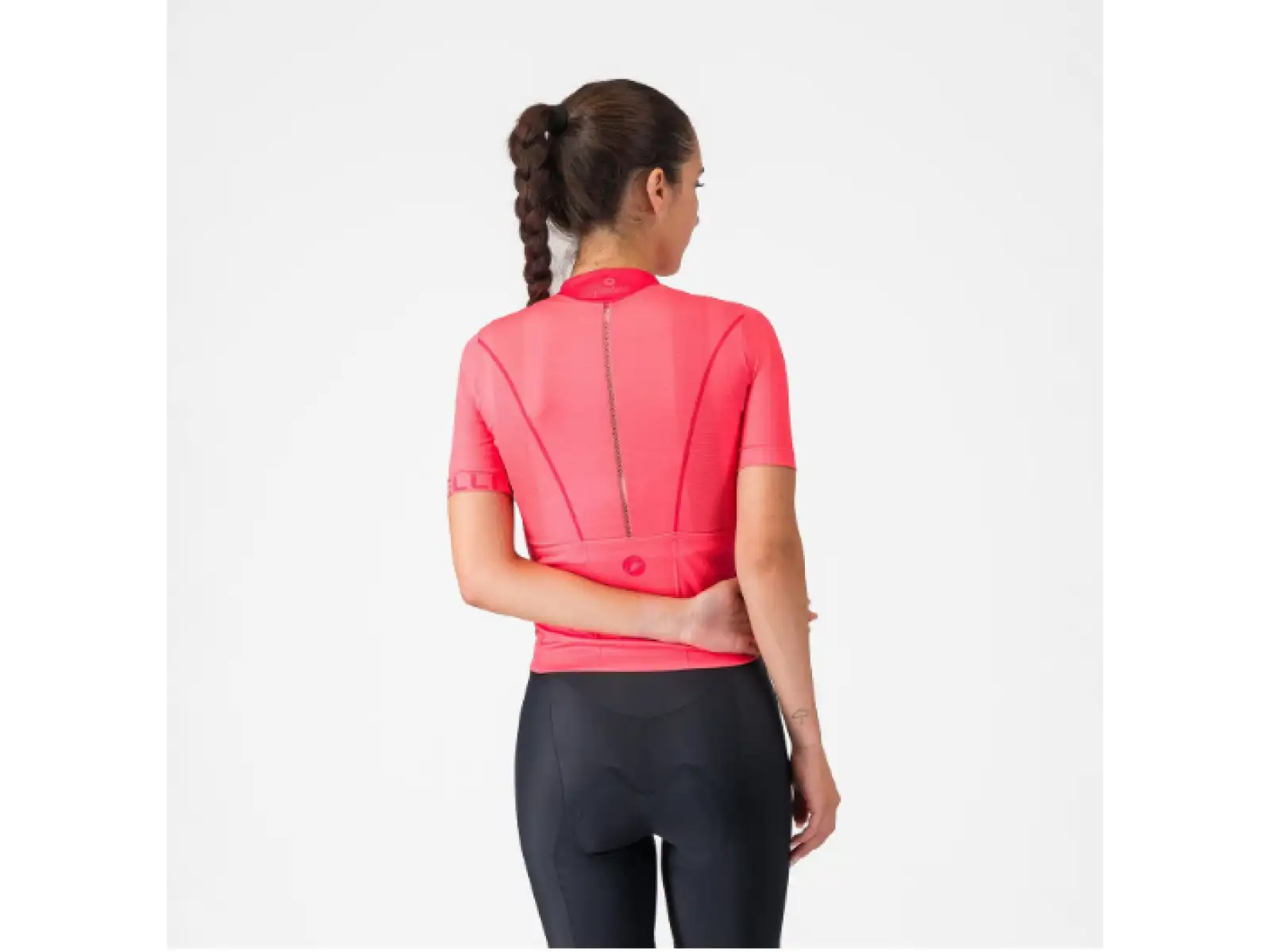 Castelli Anima Flow Damen-Trikot Kurzarm Brilliant Pink/Hibiscus