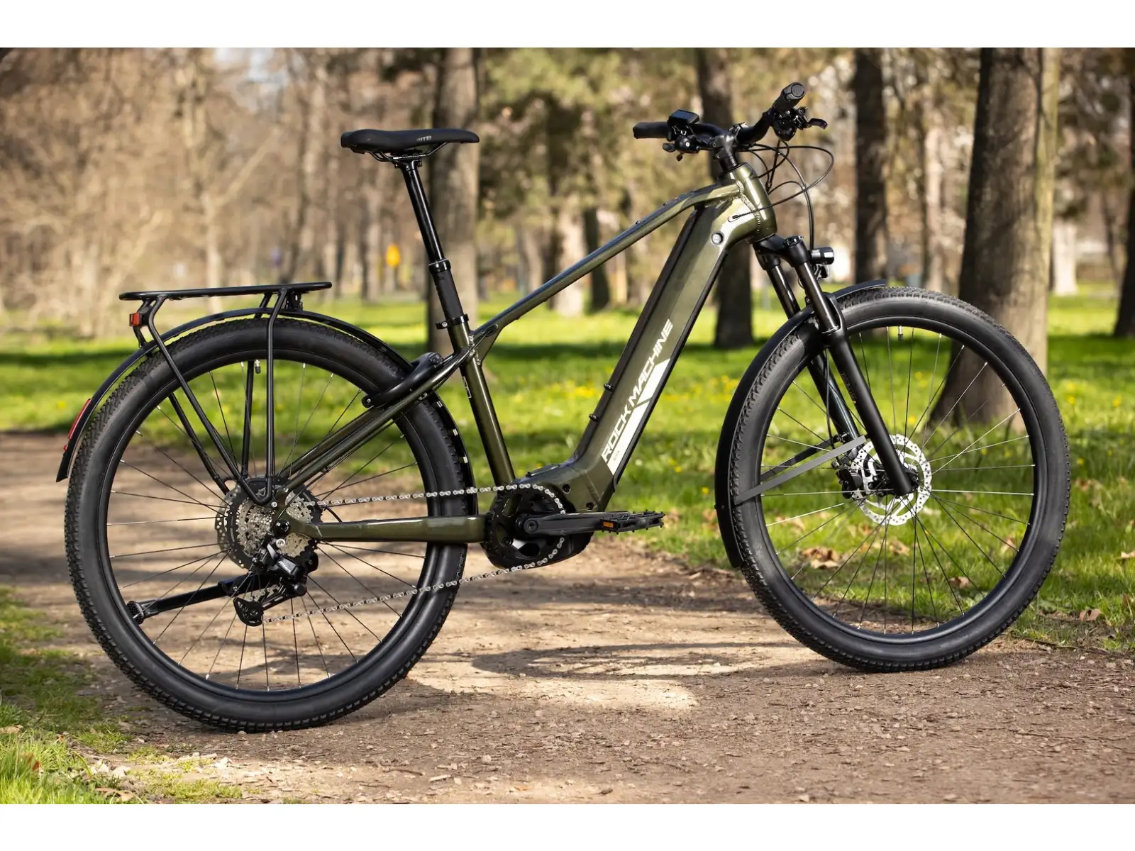 Rock Machine eBlizz B70T Elektro-Mountainbike – Gloss Dark Forest