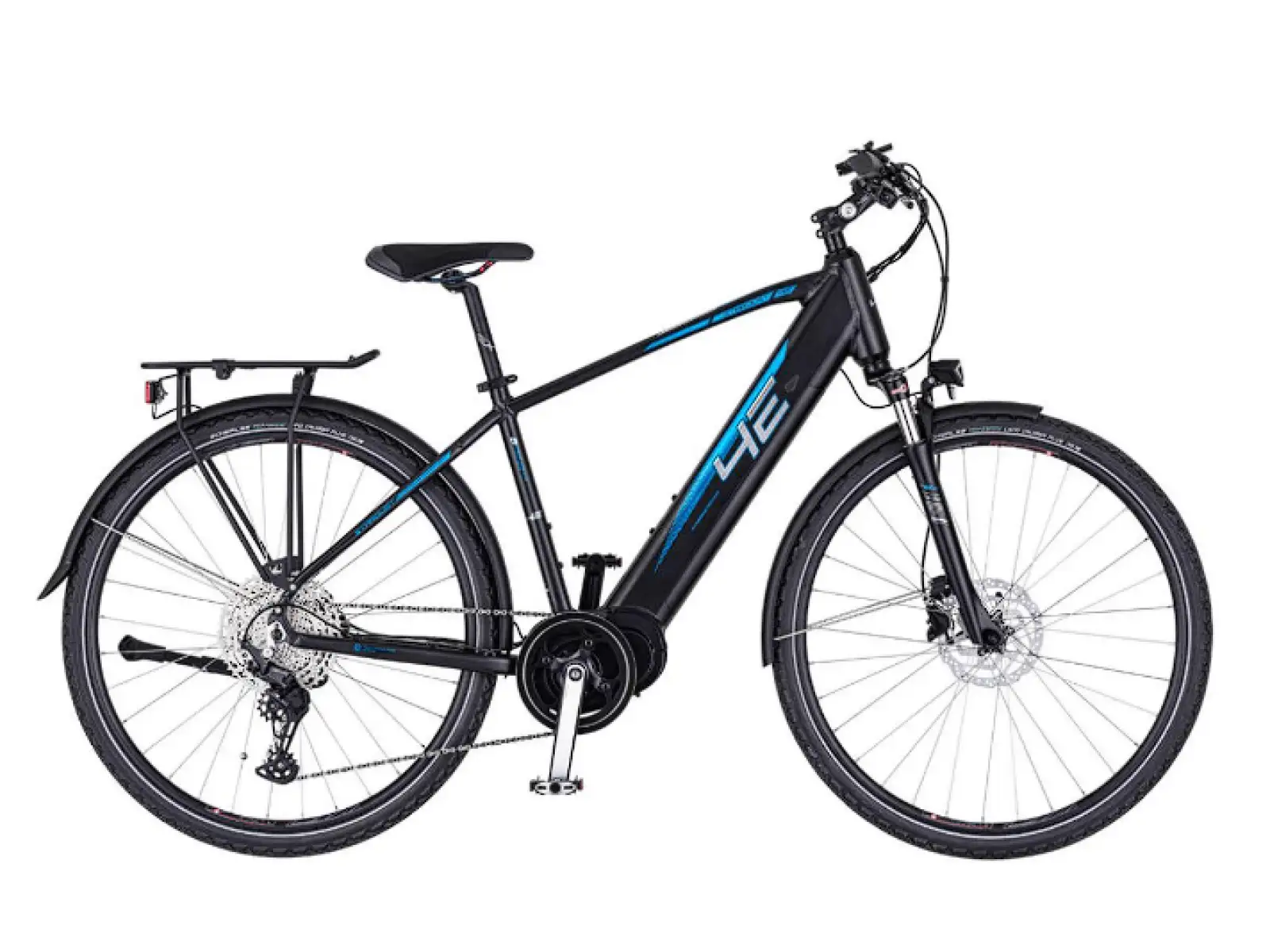 4Ever Stardust Elite Schwarz/Blau Trekking E-Bike