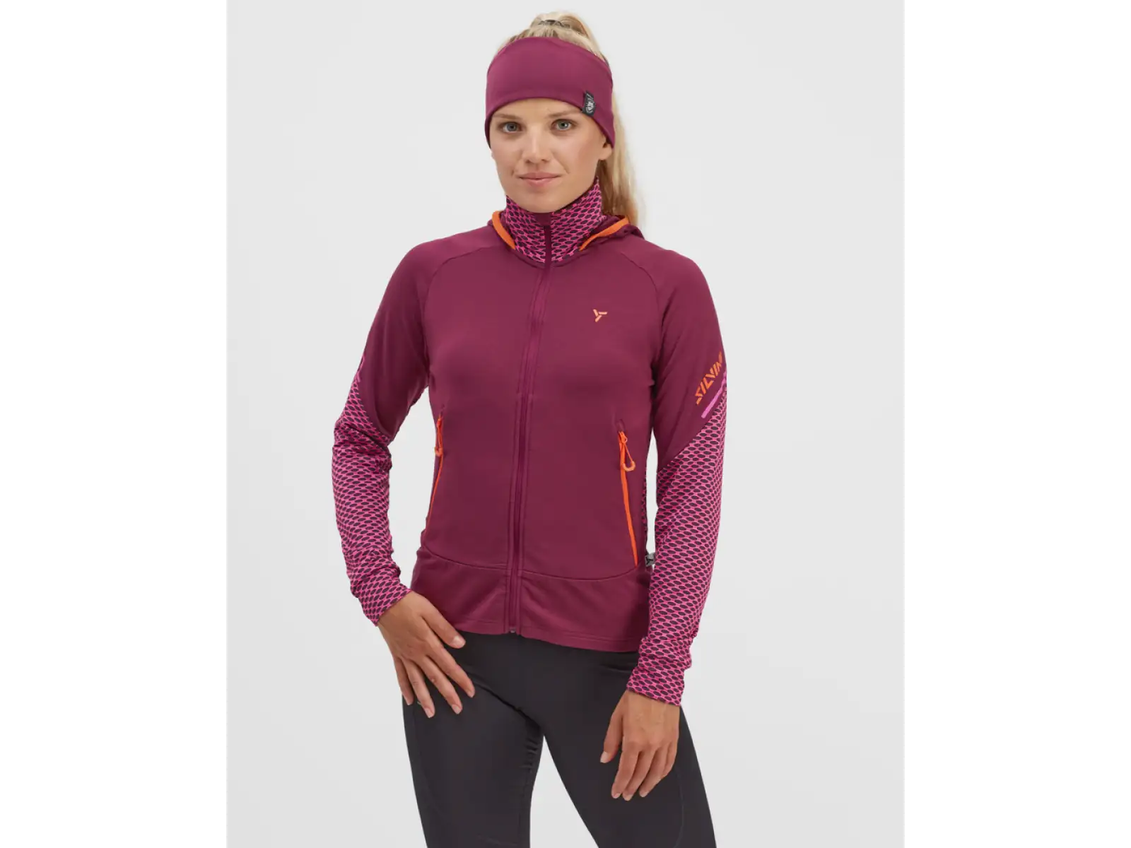 Silvini Artica Damen Hoodie Pflaume/Rosa