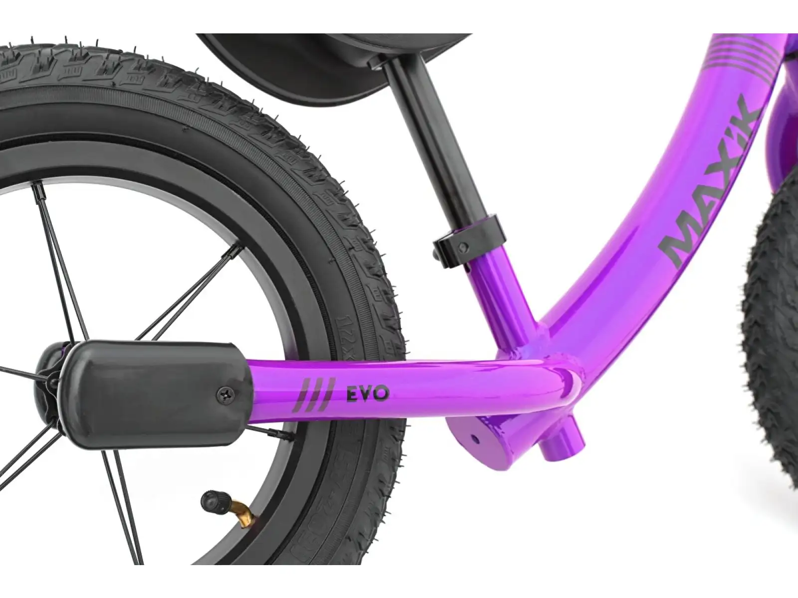 MAXÍK Evo Lite Kinderlaufrad magenta/lila + Gurt YAK