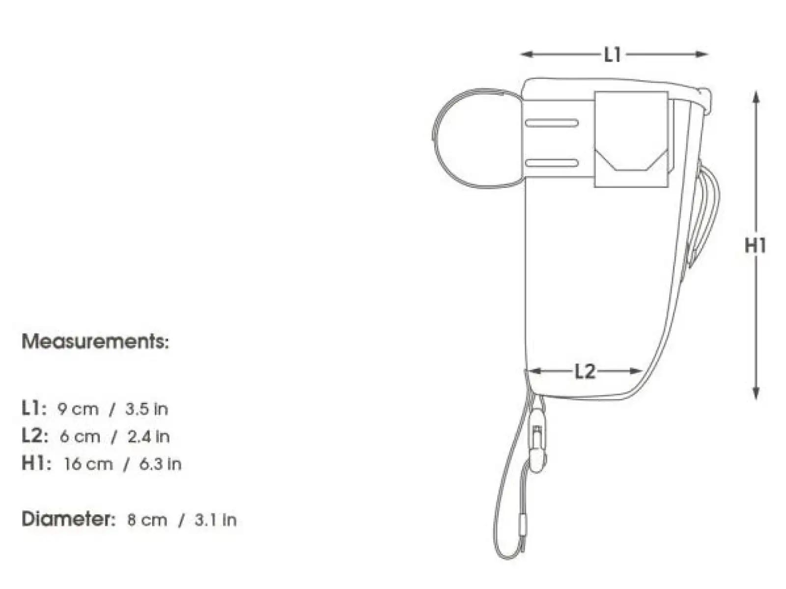 Apidura Backcountry Food Pouch 0,8 l Lenkertasche