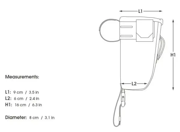 Apidura Backcountry Food Pouch 0,8 l Lenkertasche