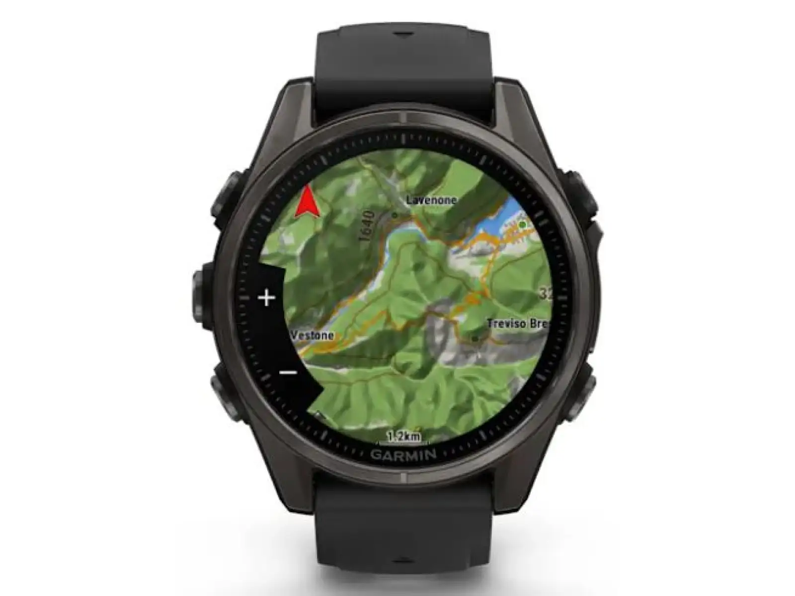 Garmin fenix 8 - 43 mm AMOLED Saphir Smartwatch in Carbon Titanium Schwarz/Steingrau