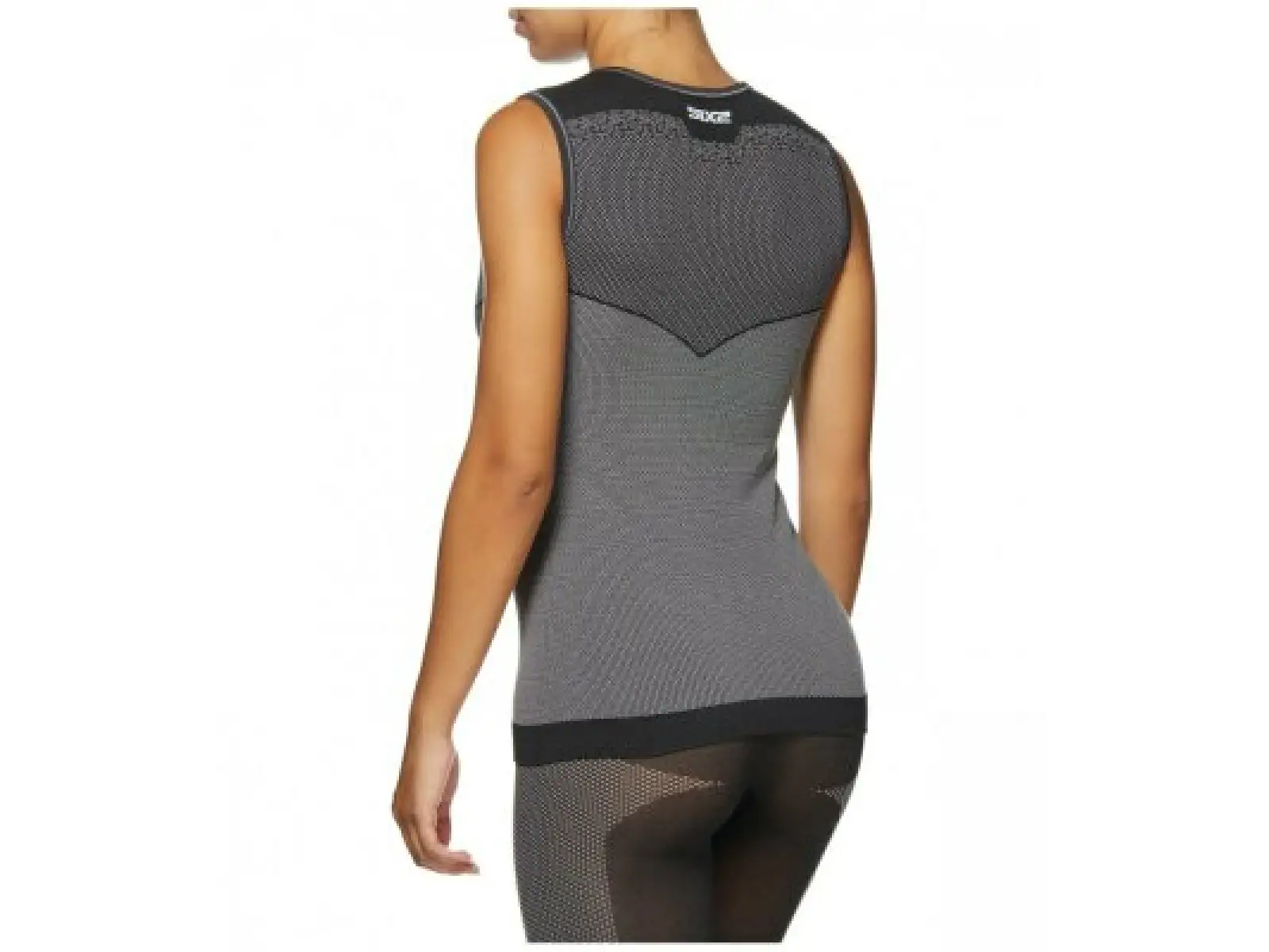SIXS SML BT Funktionelles ultraleichtes ärmelloses Shirt in Carbon Schwarz.
