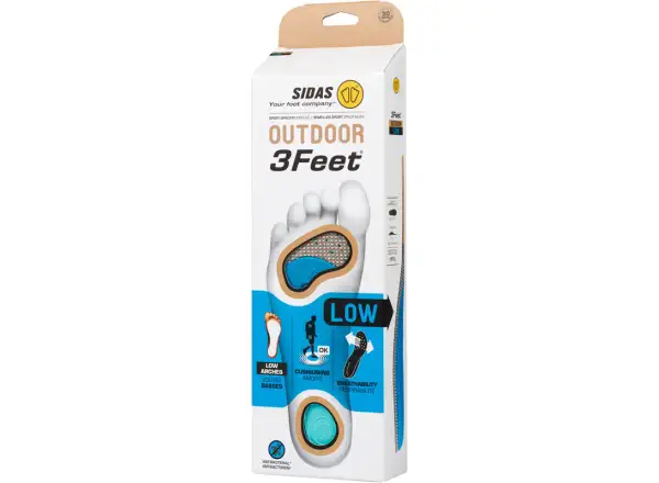 Sidas 3Feet Outdoor Low Einlegesohlen für flache Fußgewölbe 1 Paar