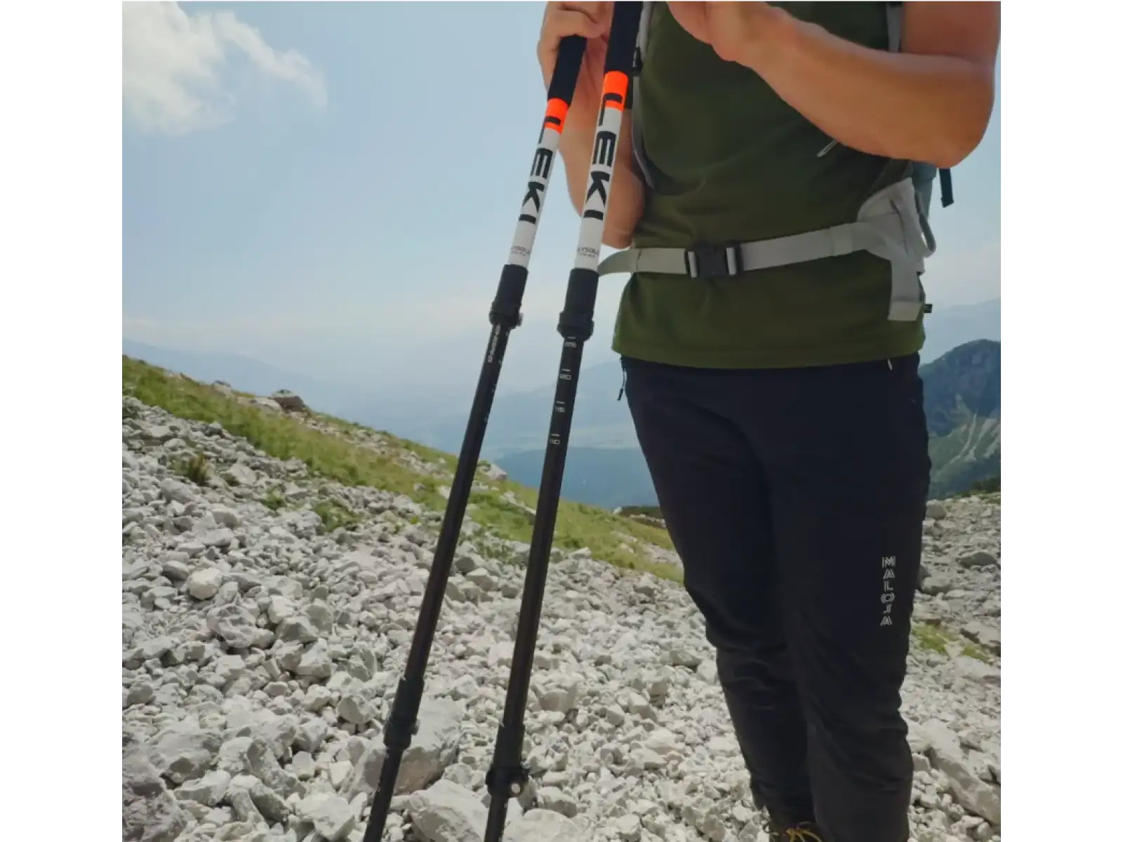 Leki Skysolo Trekkingstöcke White-black-neonorange 110 - 145 cm