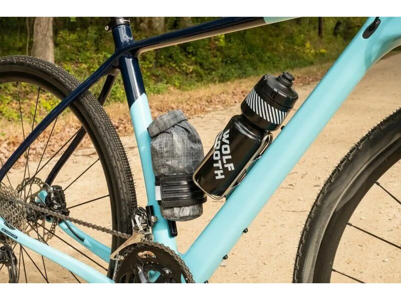 Wolf Tooth TekLite Roll Top Bag Tasche mit Adapter 0,6 l grau