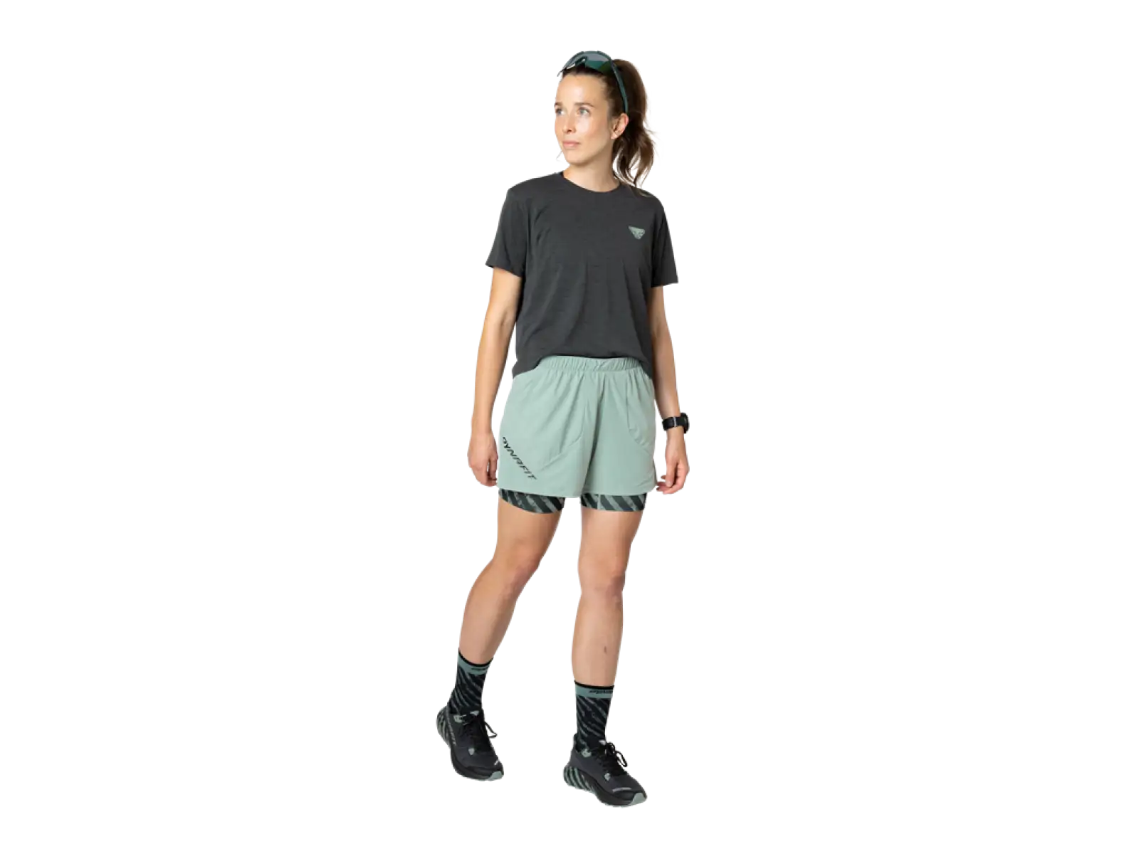 Dynafit Trail 2v1 Damen Laufshorts Jadelite