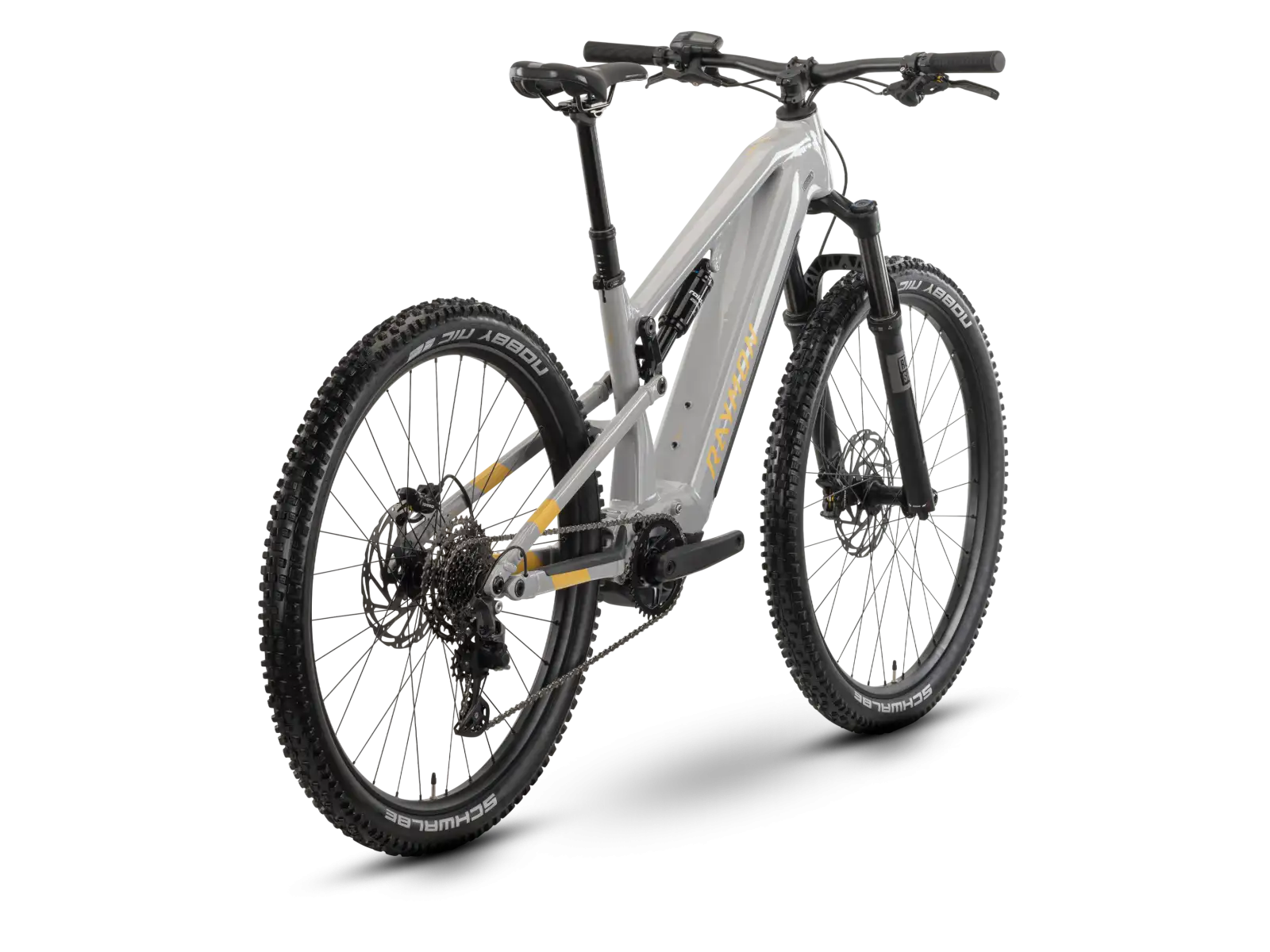 Raymon Trailray 120 Pro vollgefedertes Elektrofahrrad timelessgrey/mustard