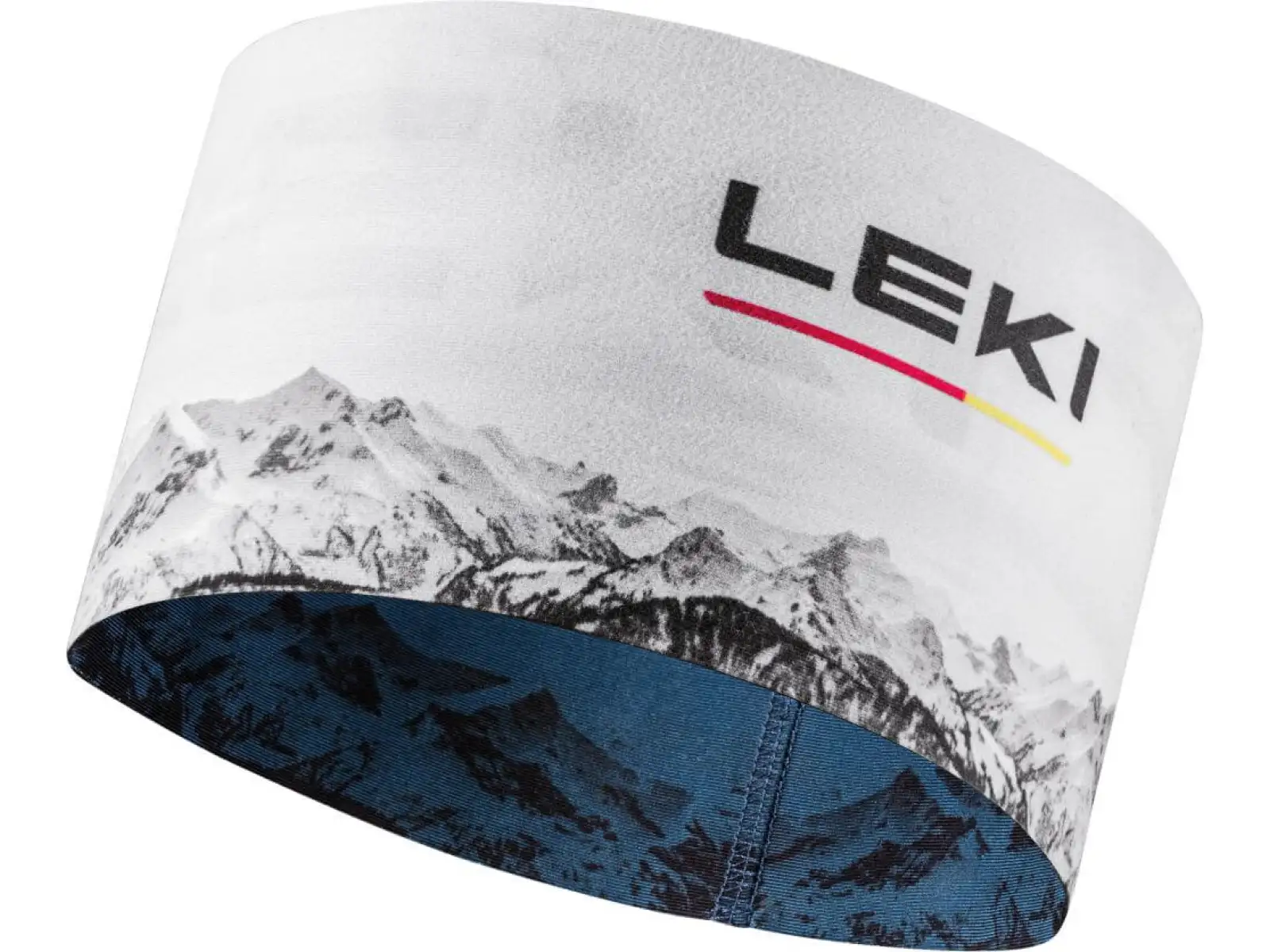 Leki XC Stirnband dunkles Jeans/weiß/Mohnrot Gr. Uni